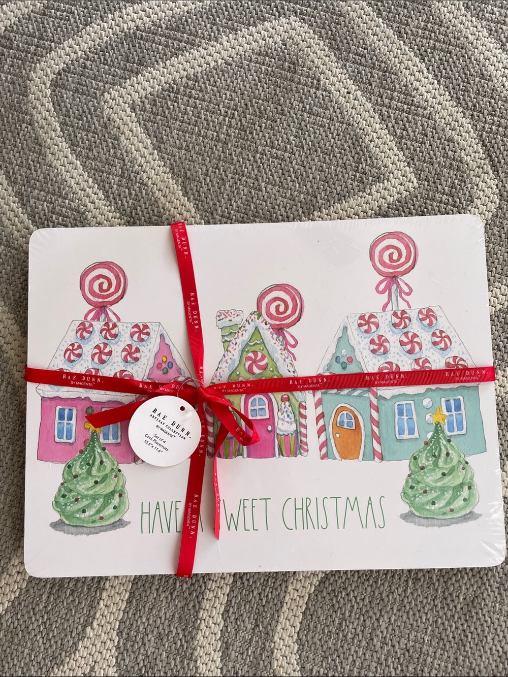 Rae Dunn Christmas cork placemats NEW holiday party decor